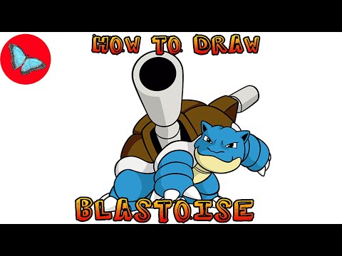 How To Draw Pokemon  Blastoise  Drawing Animals