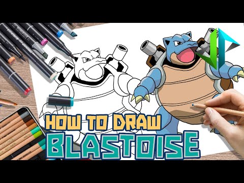 DRAWPEDIA HOW TO DRAW BLASTOISE FROM POKEMON  STEP BY STEP DRAWING TUTORIAL