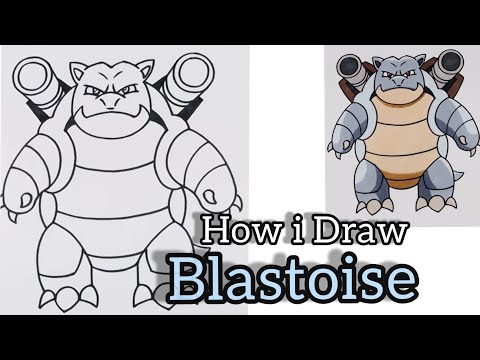 How I Draw Pokemon  Blastoise Drawing Short ytshort