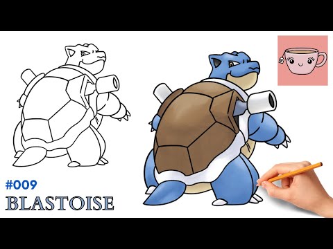 How To Draw Blastoise  Pokemon 009  Easy Step By Step Drawing Tutorial