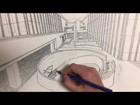 HOW TO DRAW ARCHITECTURAL BUILDING WITH CHARCOAL  Step by Step  KARAKALEM MIMARI ESER IZIMI