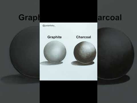 Graphite vs Charcoal art shorts youtubeshorts