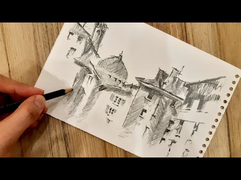 How to Sketch Buildings Quick Architectural Shading with Pencil
