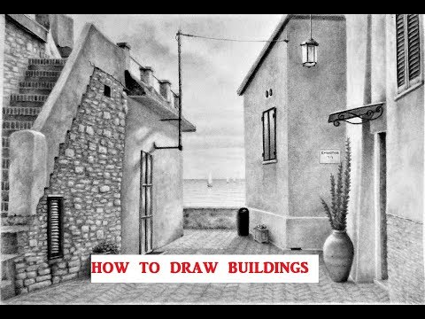 How to Draw Buildings amp Landscapes Graphite Pencil Shading Techniques