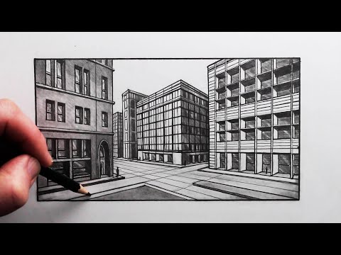 How to Draw Buildings using 2 Point Perspective Narrated