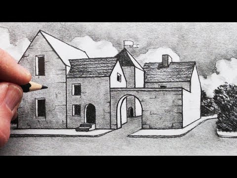 How to Draw Buildings in 1Point Perspective Narrated