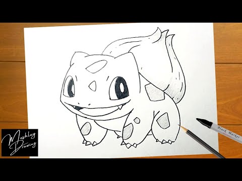 How to Draw BULBASAUR from POKMON Step by Step