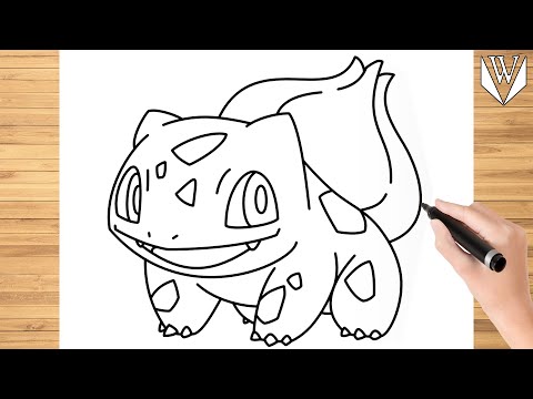 How to draw BULBASAUR Pokmon Step by step Tutorial  Free Download Coloring Page