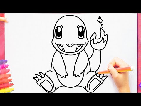how to draw CHARMANDER easy step by step