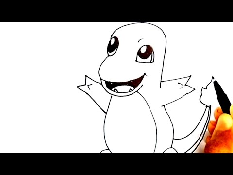 How to draw Charmander  Pokemon drawing video step by step