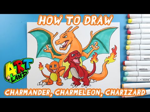 How to Draw CHARMANDER CHARMELEON AND CHARIZARD