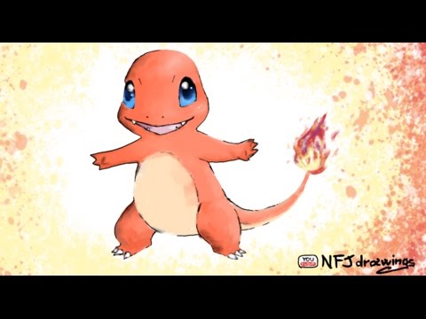 speed drawing CHARMANDER  PoKeMoN digital painting  disegno CHARMANDER digitale  NFJ drawings