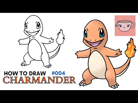 How To Draw Charmander  Pokemon 004  Easy Step By Step Drawing Tutorial