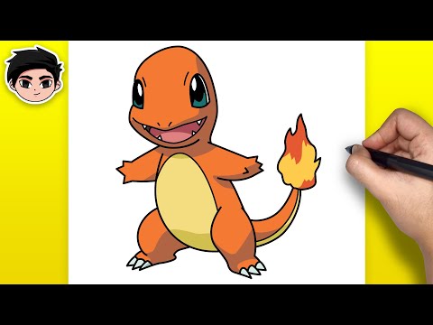 How to Draw Charmander from Pokemon  Easy StepbyStep