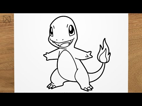 How to draw CHARMANDER Pokmon step by step EASY
