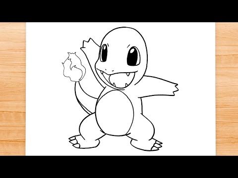 How to draw Charmander from Pokemon