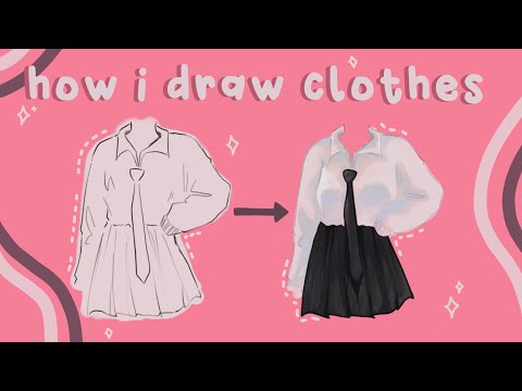 how i draw and color clothes  tips  tricks for shading
