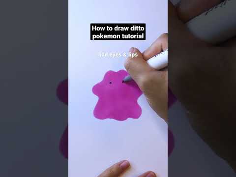how to draw ditto Pokemon very easy tutorial shorts