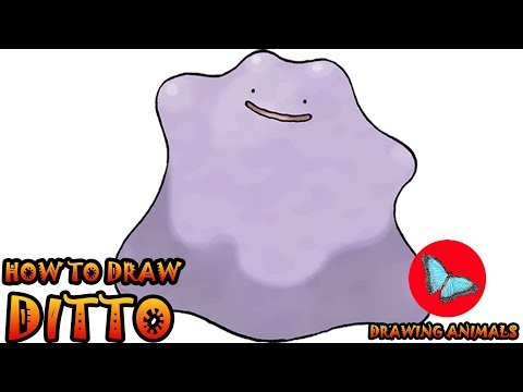 How To Draw Ditto Pokemon  Drawing Animals
