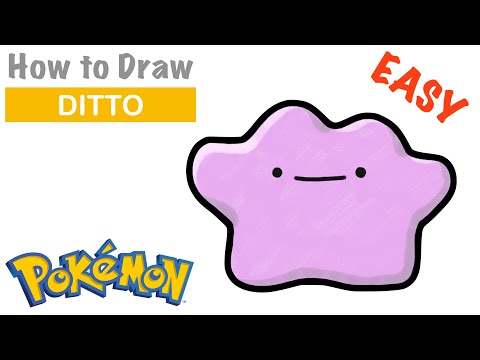 How to Draw Ditto  Pokemon  Drawing amp Coloring for Kids