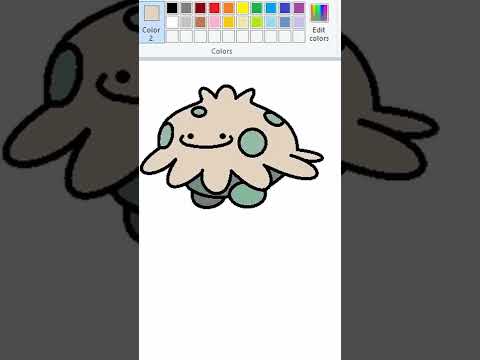 How To Draw Ditto As Shroomish In MS Paint With A Mouse