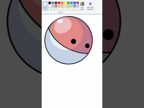 How To Draw Ditto As Voltorb In MS Paint With A Mouse