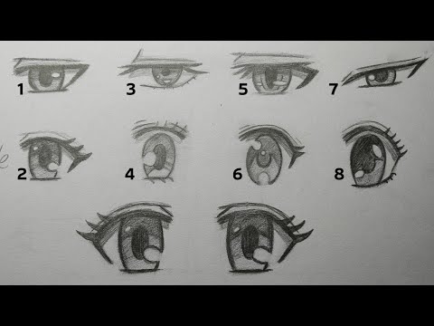 How to Draw ANIME EYES Step by Step  Slow Tutorial for Beginners No time lapse