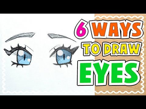  HOW TO DRAW 6 TYPES OF EYES  Tutorial 