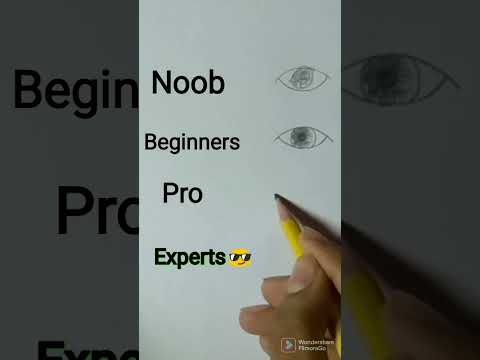 How to Draw Eyes noob vs beginners vs pro vs experts shorts