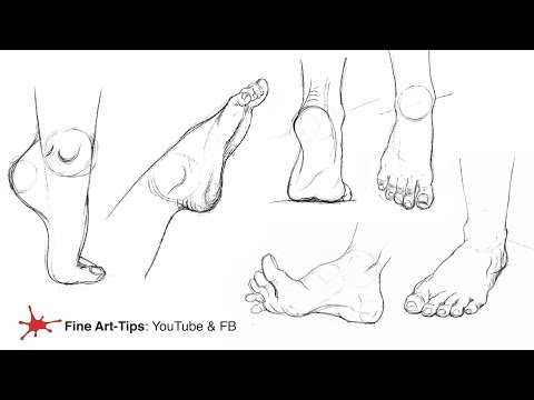 HOW TO DRAW FEET FROM ANY ANGLE EASILY