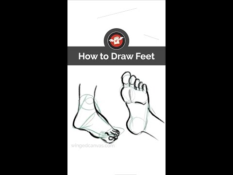 How to Draw FEET 2 Perspectives Shorts
