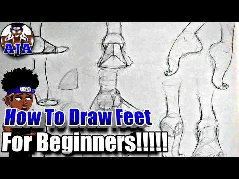 HOW TO EASILY DRAW FEET HOW TO DRAW FEET FOR BEGINNERSPart 1