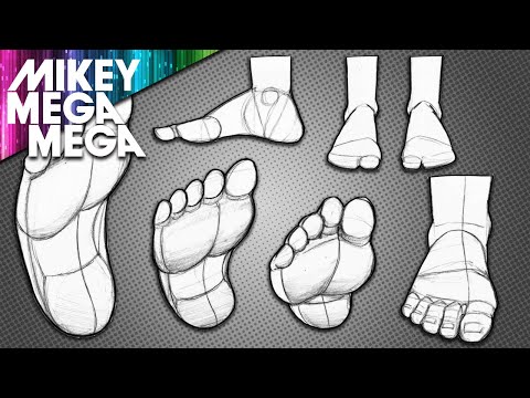 How To Draw SIMPLE FEET FRONT amp SOLE