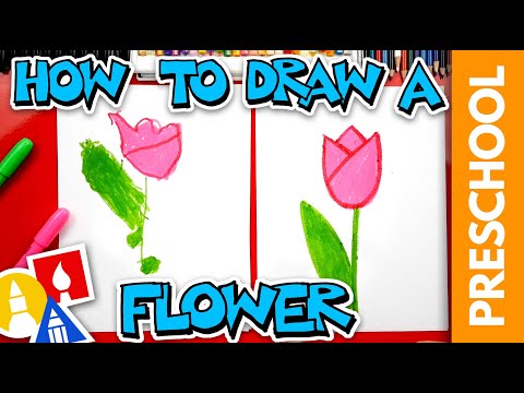 How To Draw A Flower Tulip Preschool
