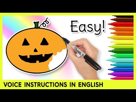 Easy PUMPKIN Drawing for Kids
