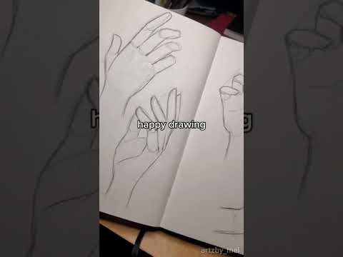 learn how to draw HANDS in 1 minute  handdrawing tutorial