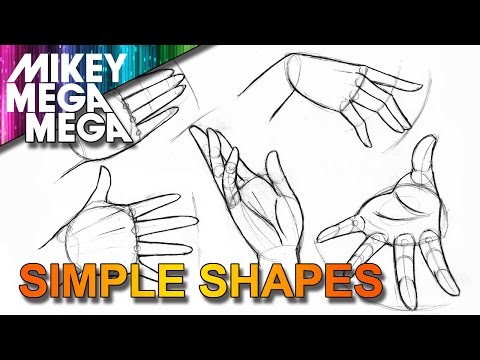 How To Draw HANDS  EASY SIMPLE BASIC SHAPES IN ANIME MANGA