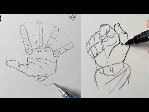 How to draw hands  step by step