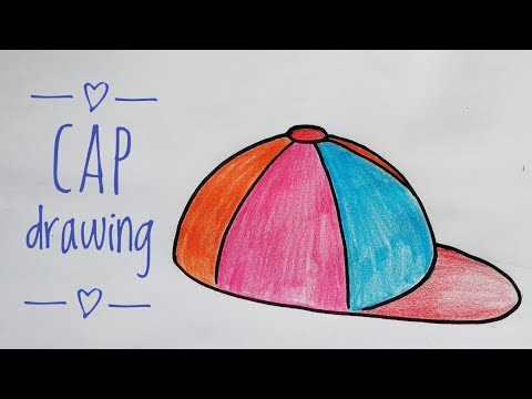 How to draw a cap  Easy cap drawing