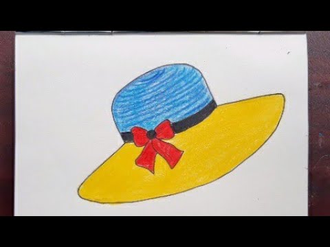 How to draw a hat step by step  Easy and simple hat drawing