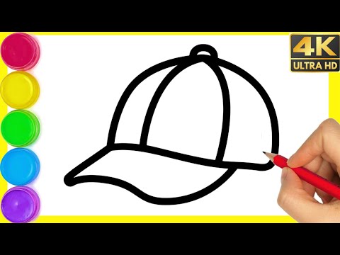 How to draw a cap step by step  Easy cap drawing for beginners Cap drawing step by step easy