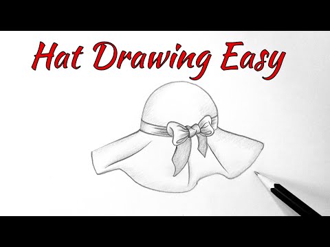 How to draw a beautiful girl hatcap easy step by step Hat drawing  simple tutorial for beginners