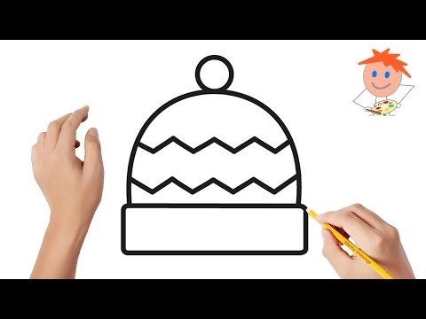 How to draw a winter hat  Easy drawings