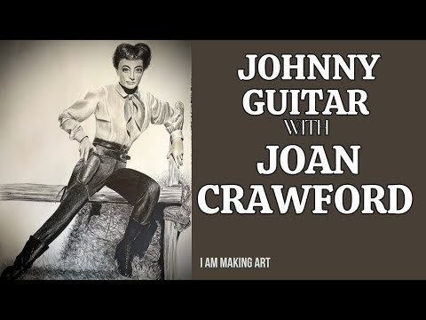 johnny guitar with Joan Crawford drawingink