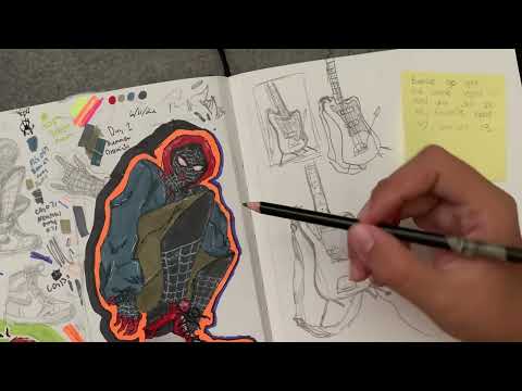 ART TUTORIALLL electric guitar  how to colorsketchink