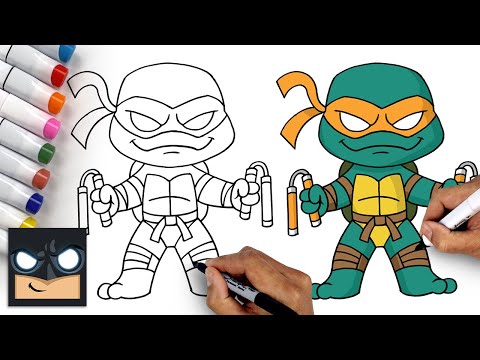 How To Draw Michelangelo  Teenage Mutant Ninja Turtles