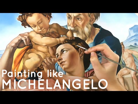 PAINTING LIKE MICHELANGELO   The Tondo Doni  Speed painting