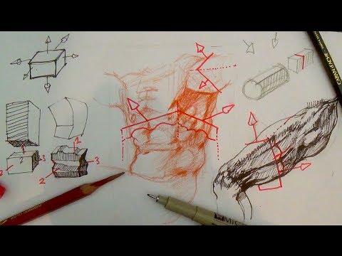 How to Draw Complex Forms Part 4  Major amp minor planes like Michelangelo