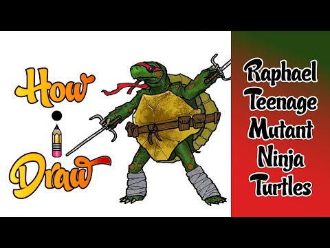 How I Draw RAPHAEL from TEENAGE MUTANT NINJA TURTLES   how to draw Raphael  TMNT