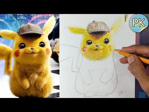 How to draw Pikachu  full outline and coloring  step by steppokemon